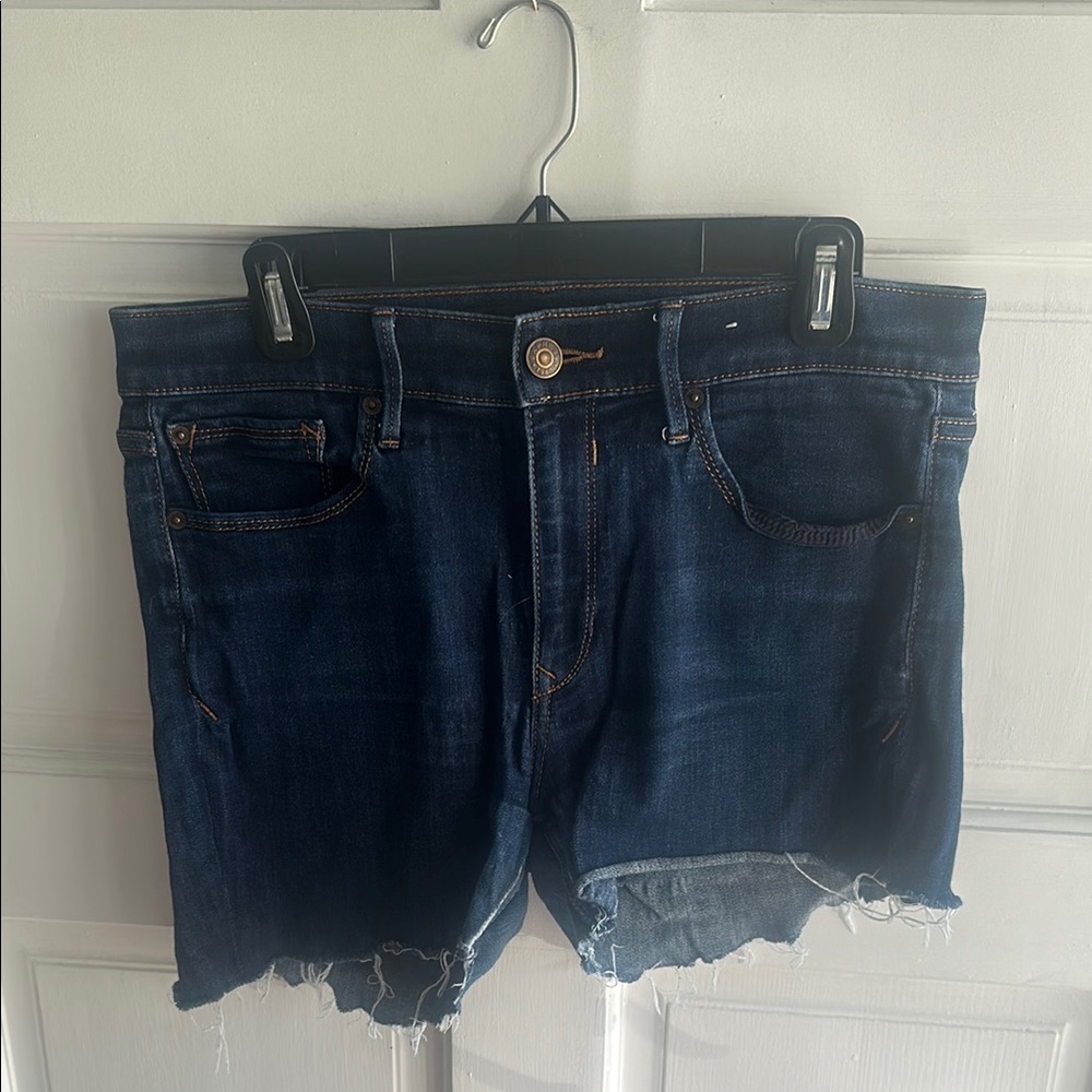Express Blue Distressed Jean Shorts Casual